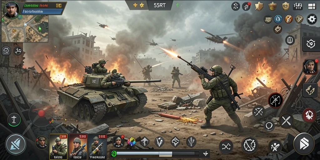 Gameplay intens dan menantang dalam 55RT.