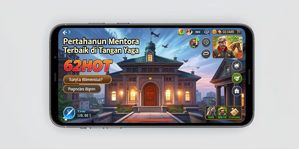 Screenshot gameplay 62HOT menampilkan aksi menara pertahanan yang mendebarkan.