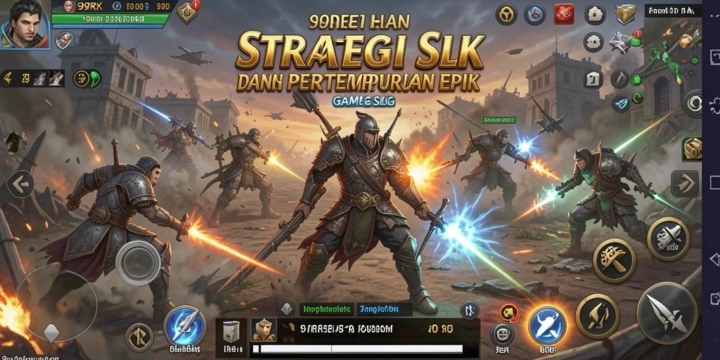 Screenshot gameplay 99RK dengan aksi pertempuran yang mendebarkan.