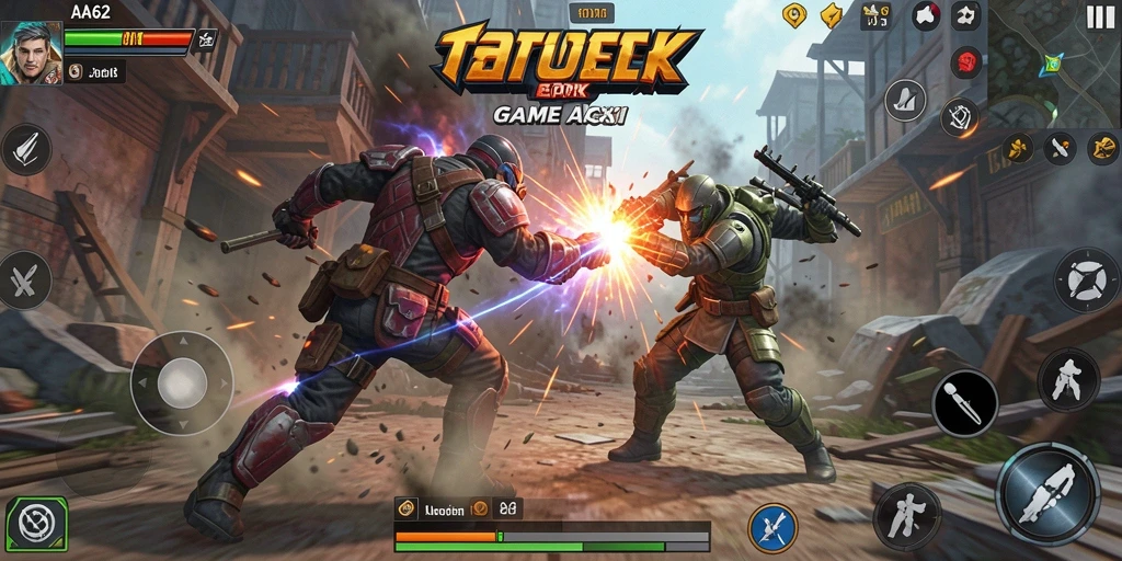 Gameplay AA62 yang intens dan seru dalam aksi pertempuran.