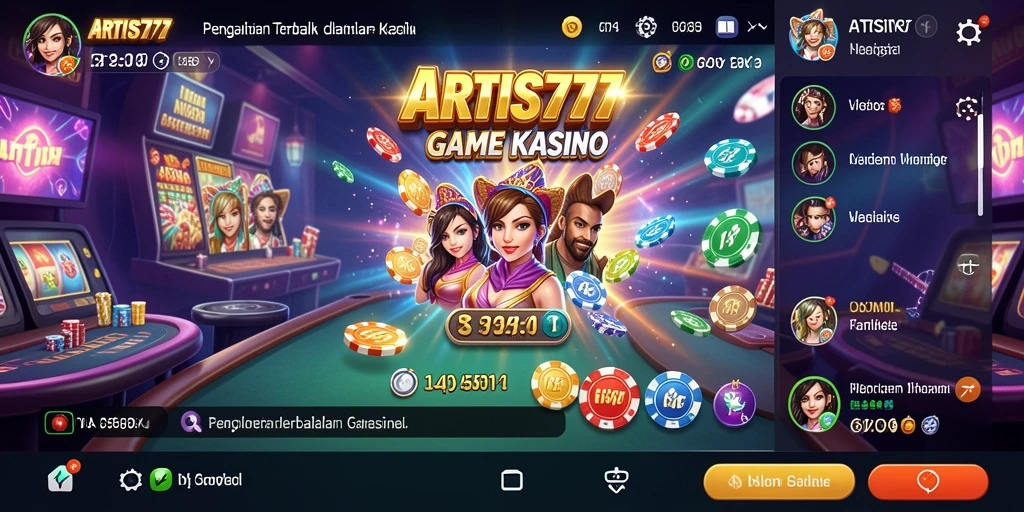 Screenshot ARTIS777 menampilkan tampilan slot yang menakjubkan dan gameplay Kasino yang menarik.