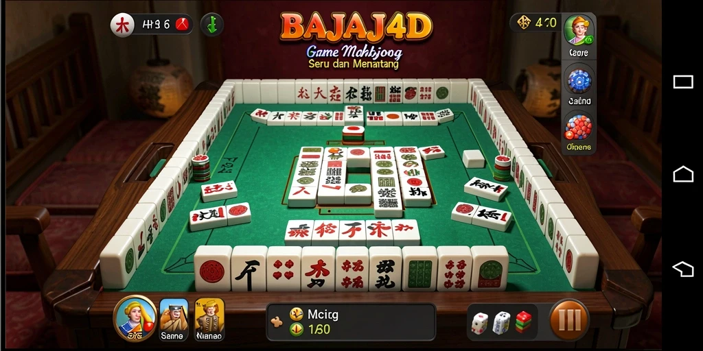 Tampilan gameplay Mahjong yang menantang dan menarik di BAJAJ4D.