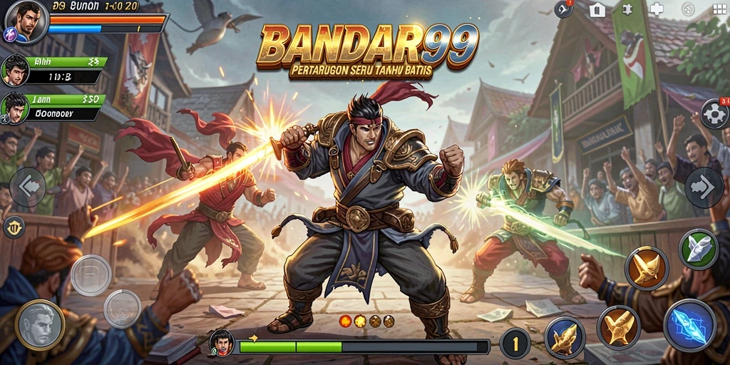 Tampilan gameplay BANDAR99 yang seru dalam pertarungan Fighting.