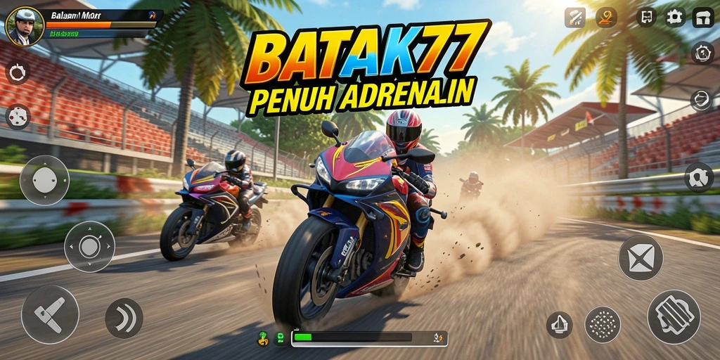 Tampilan gameplay mendebarkan dari BALAPAN MOTOR di BATIK77.
