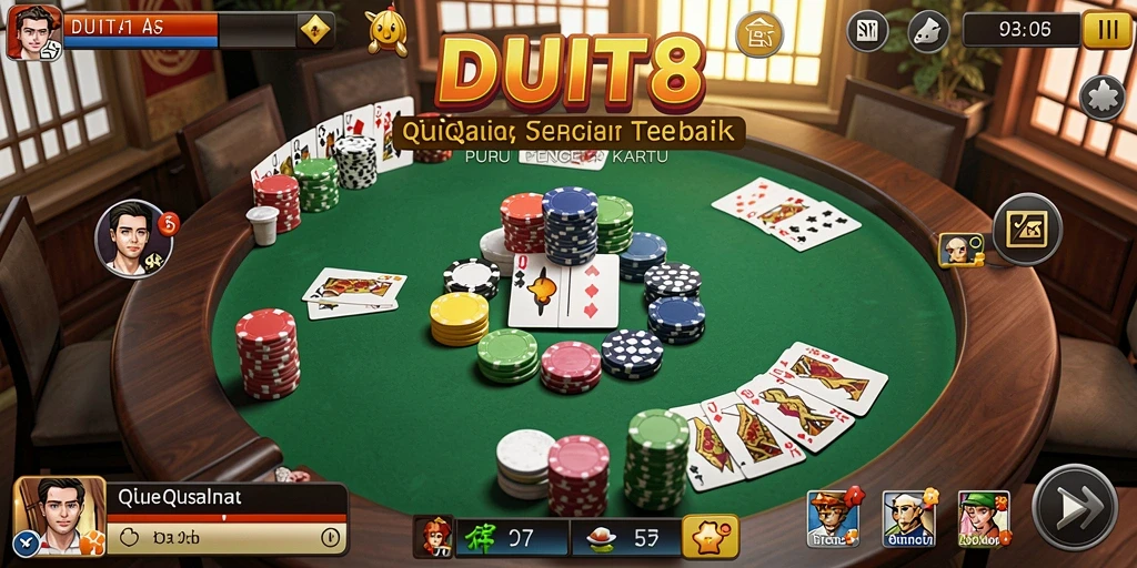 Tampilan gameplay QiuQiu yang menarik di DUIT8.
