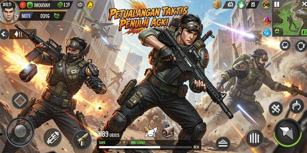 Tampilan gameplay H89 yang menegangkan dengan aksi mendebarkan di setiap level.