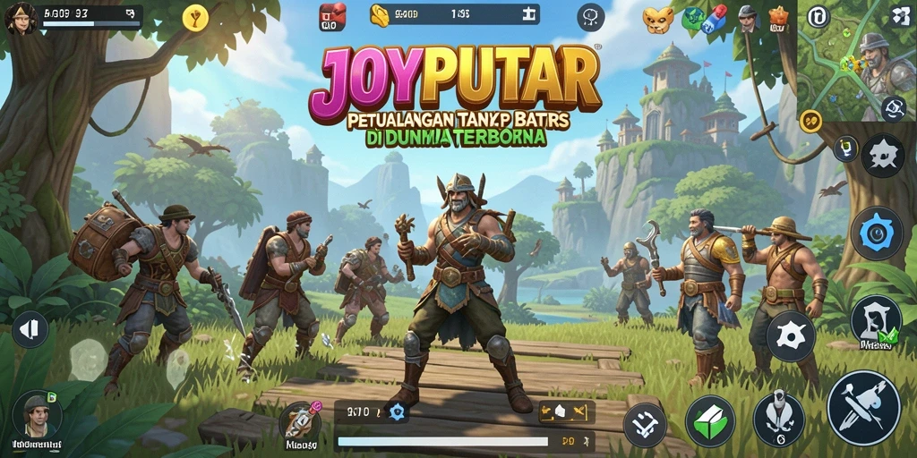 Tampilan gameplay JOYPUTAR di dunia terbuka yang luas dan penuh petualangan.