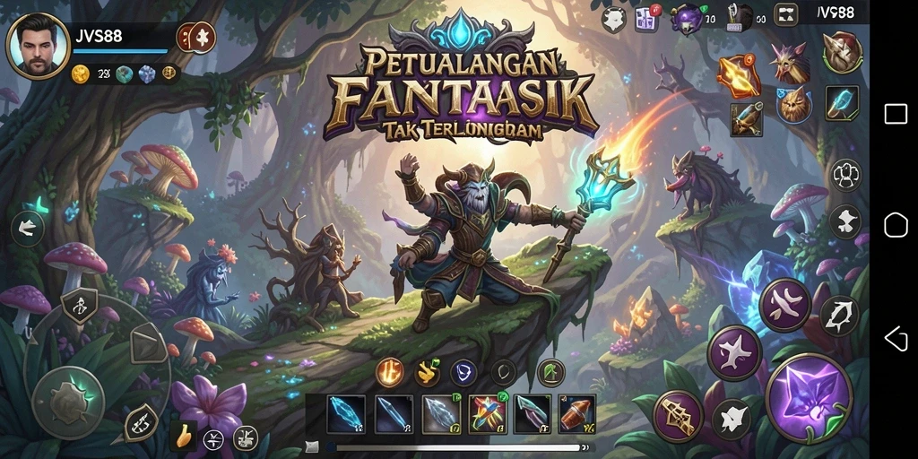 Tampilan gameplay JVS88 yang mengasyikkan dalam dunia RPG.