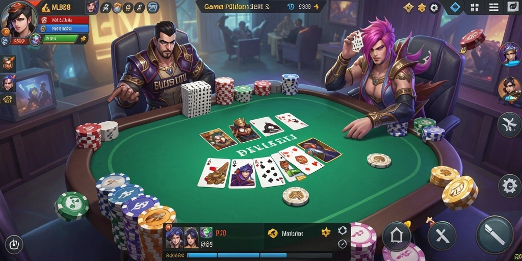 Tampilan gameplay Poker yang menarik di MLBB8.