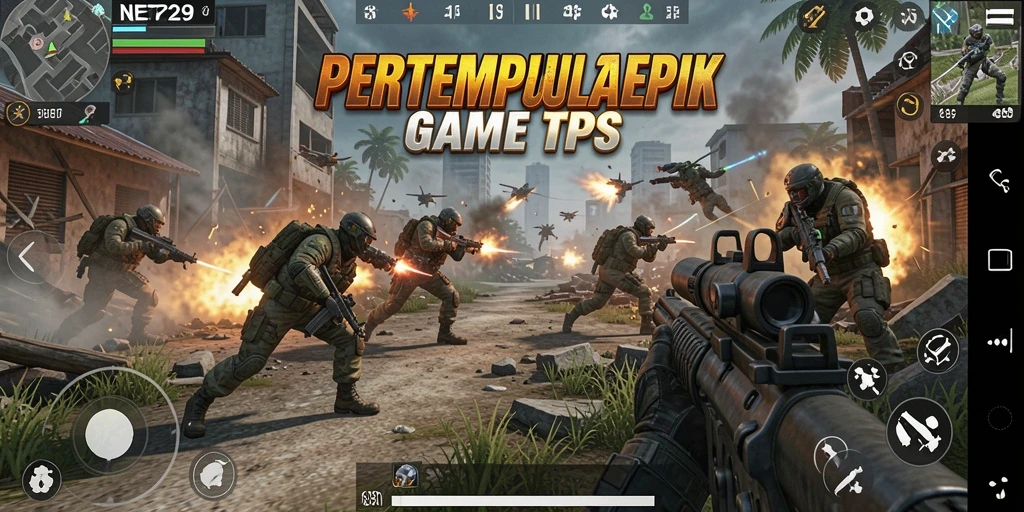 Screenshot permainan NET29 menampilkan pertempuran mendebarkan dalam TPS.