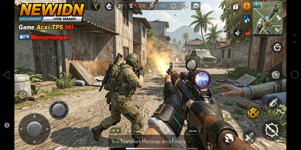 Tampilan aksi seru dalam game TPS NEWIDN.