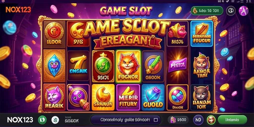Screenshot utama NOX123 menampilkan gameplay yang menarik dan berwarna-warni.