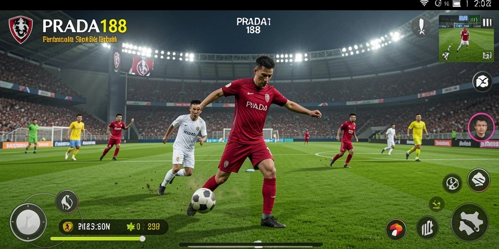 Tampilan gameplay PRADA188 yang mendebarkan dan realistis dalam aksi sepak bola.
