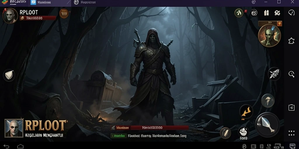 Screenshot utama RPLOOT menampilkan momen mendebarkan dalam gameplay Horror.