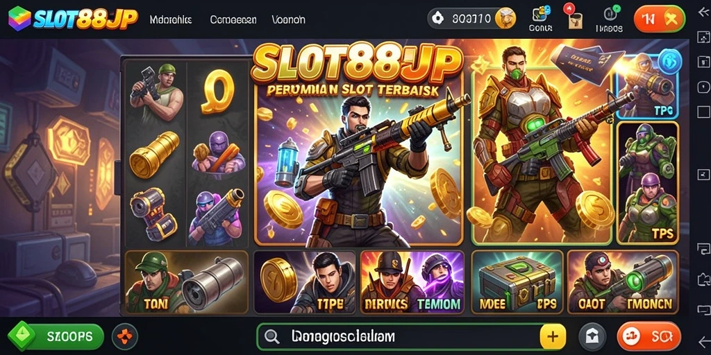 Screenshot gameplay <strong>SLOT88JP</strong> yang menampilkan keseruan permainan slot TPS.