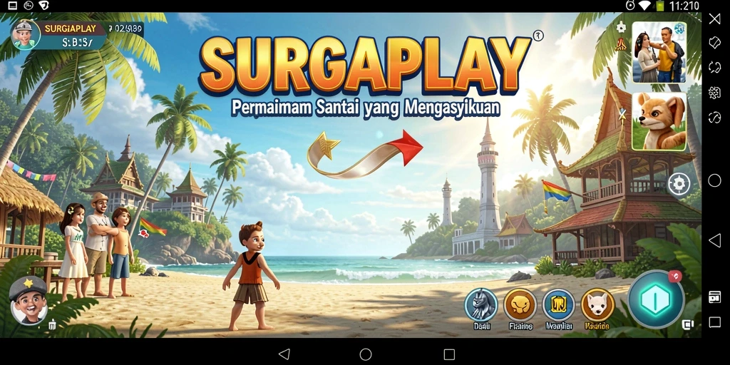 Tampilan gameplay SURGAPLAY yang seru dan interaktif