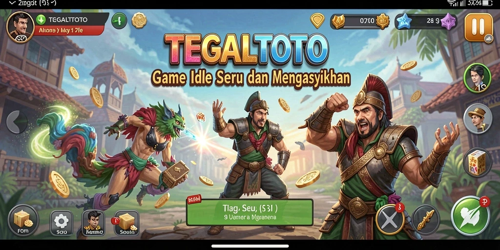 Screenshot gameplay TEGALTOTO menunjukkan suasana santai dan menarik dari game Idle.