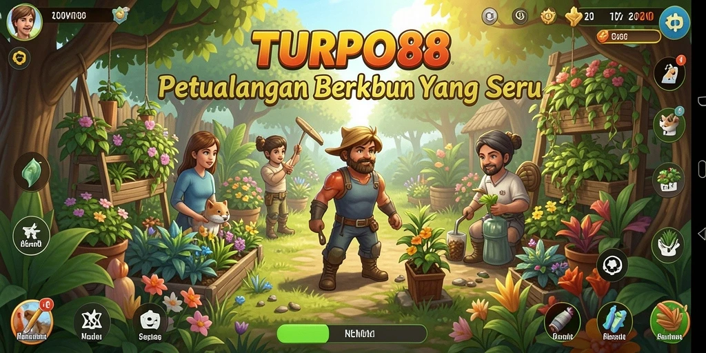 Screenshot TURBO88 menampilkan pengalaman berkebun yang seru dan menantang.