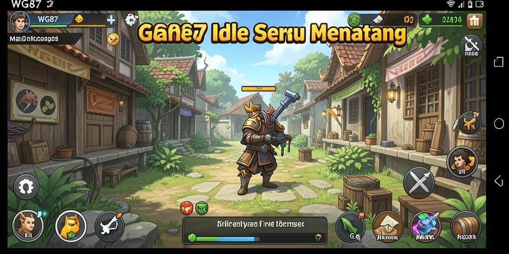 Tampilan gameplay WG87 yang menarik dengan elemen Idle yang seru.